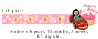 Lilypie Kids Birthday tickers